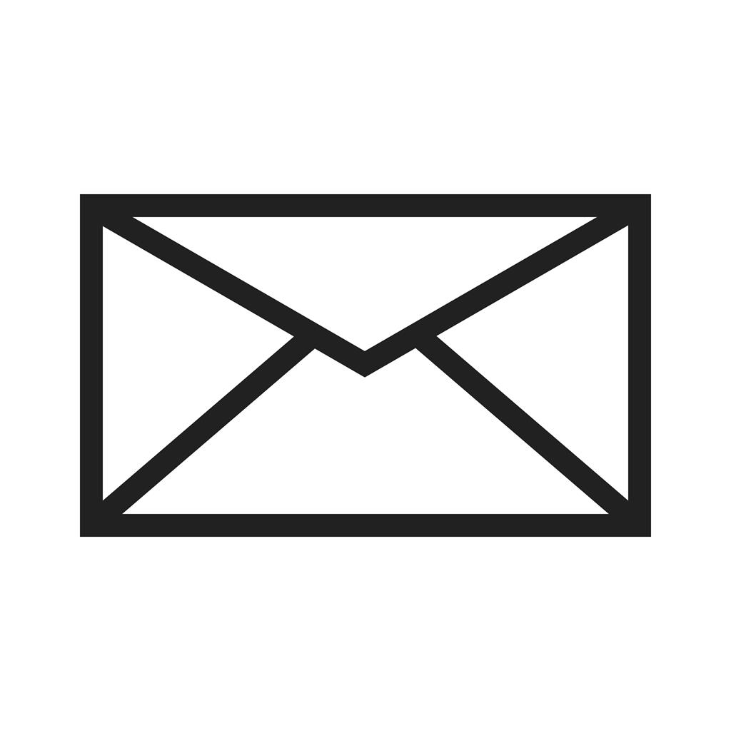 Email Us Line Icon - IconBunny