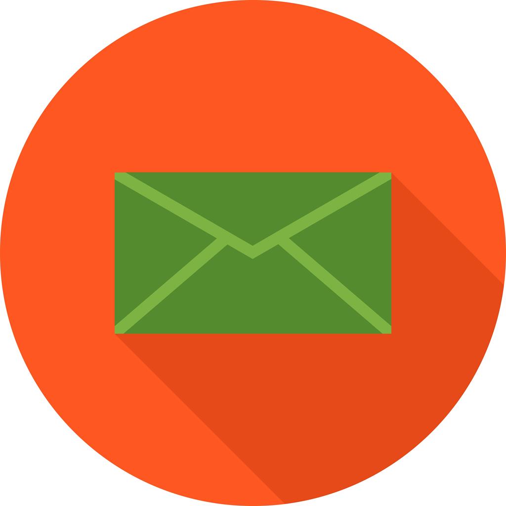 Email Us Flat Shadowed Icon - IconBunny