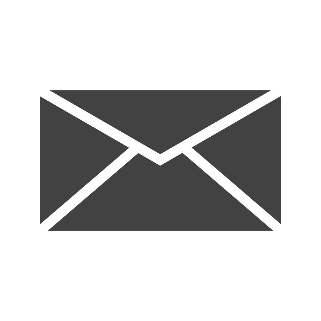 Email Us Glyph Icon - IconBunny