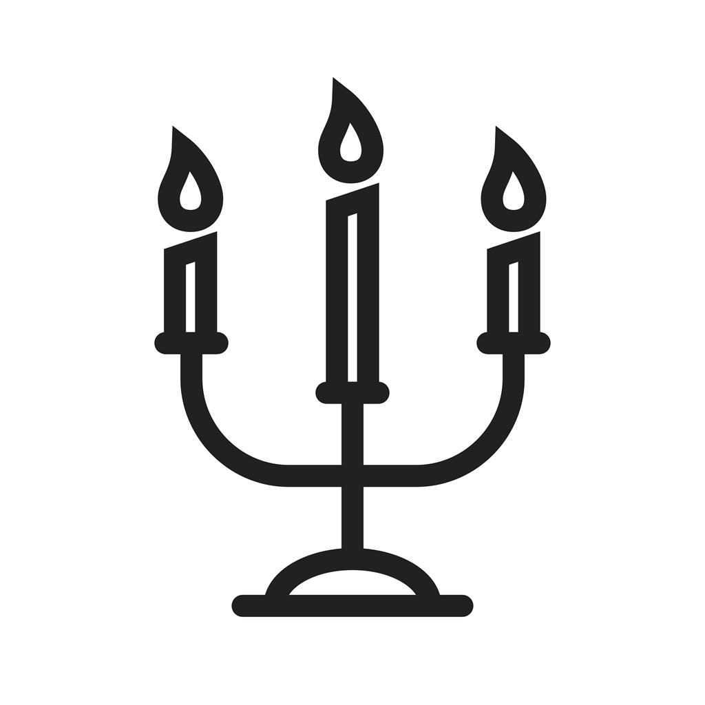 Candle Stand Line Icon - IconBunny