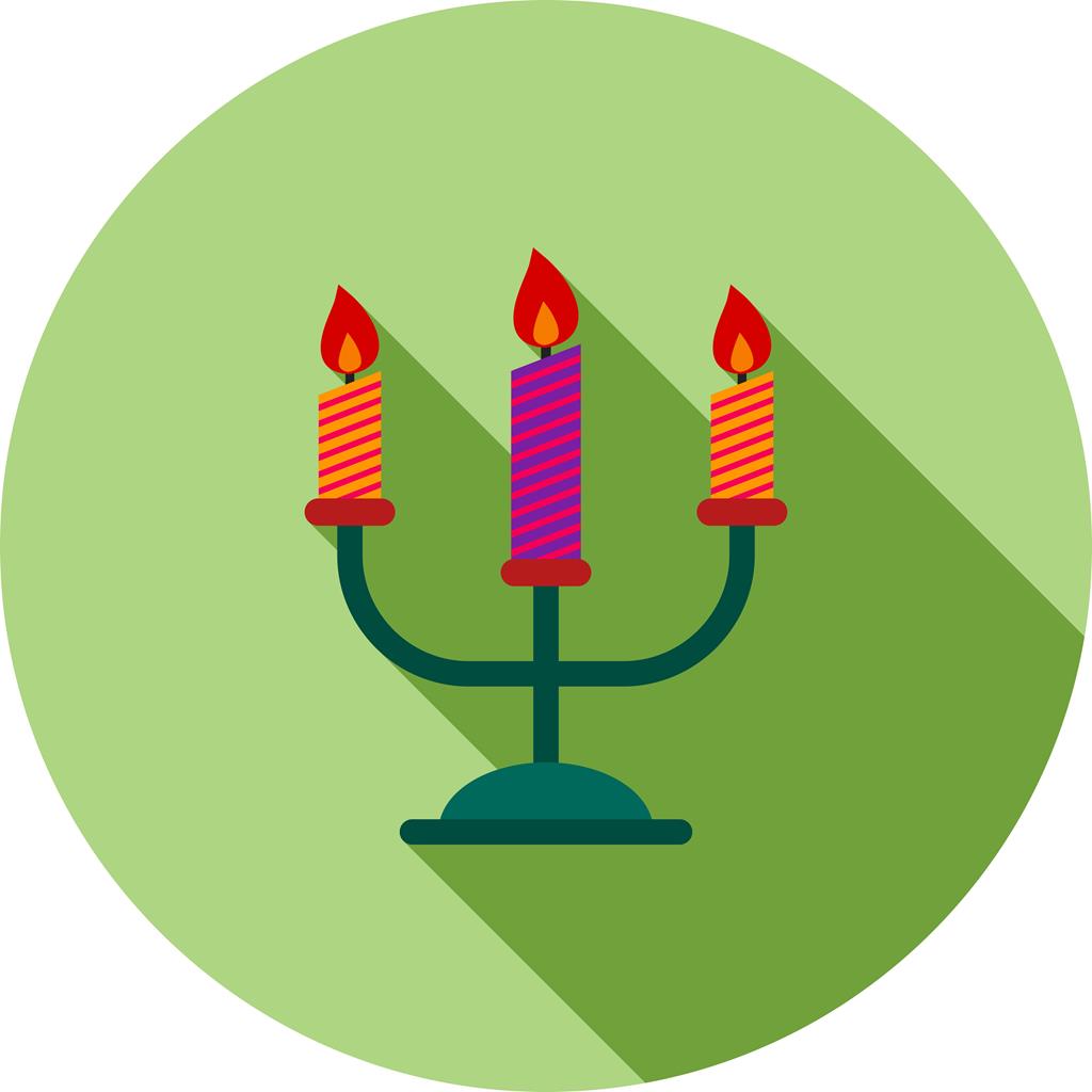 Candle Stand Flat Shadowed Icon - IconBunny