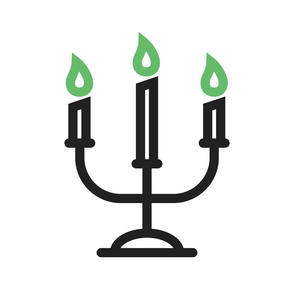 Candle Stand Line Green Black Icon - IconBunny