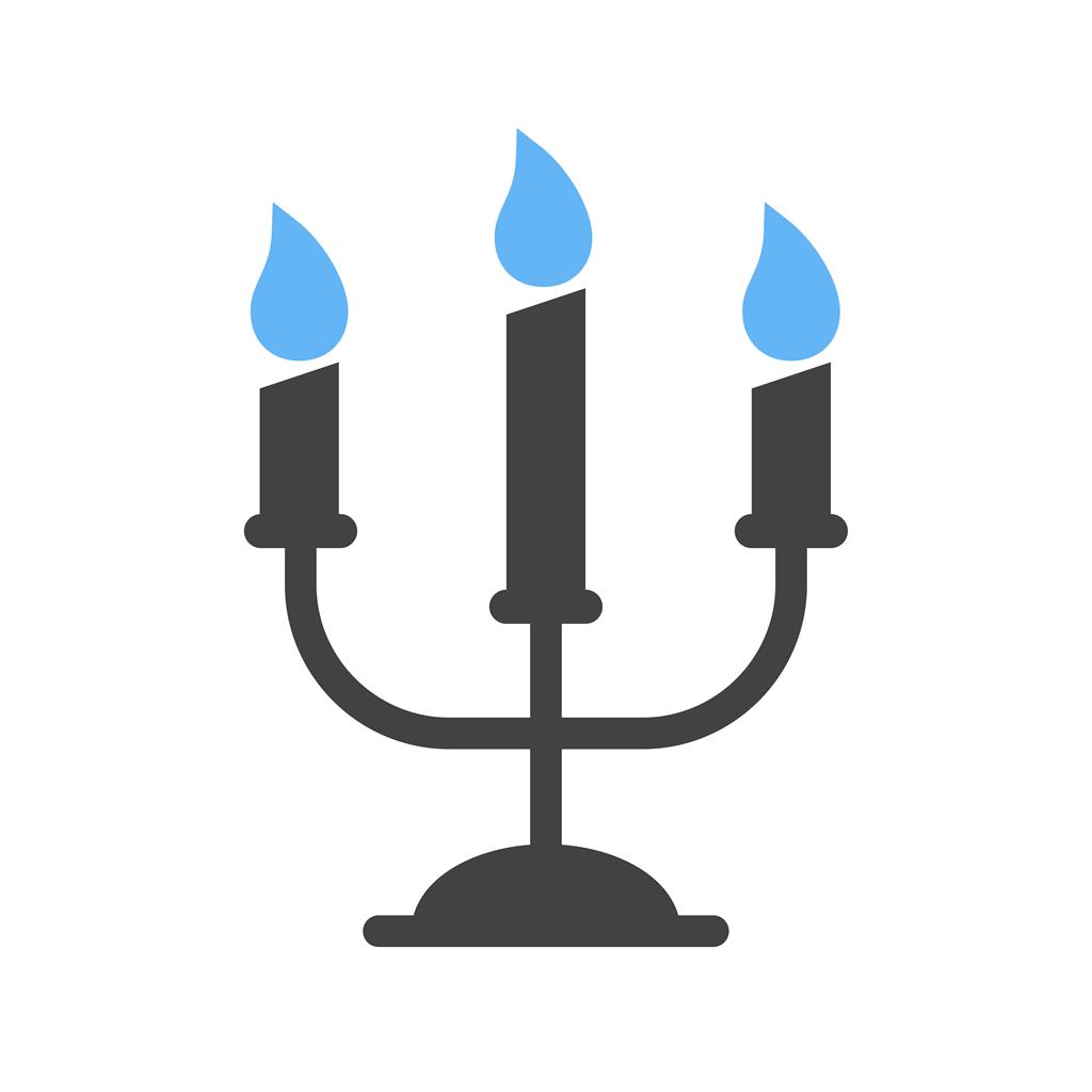 Candle Stand Blue Black Icon - IconBunny