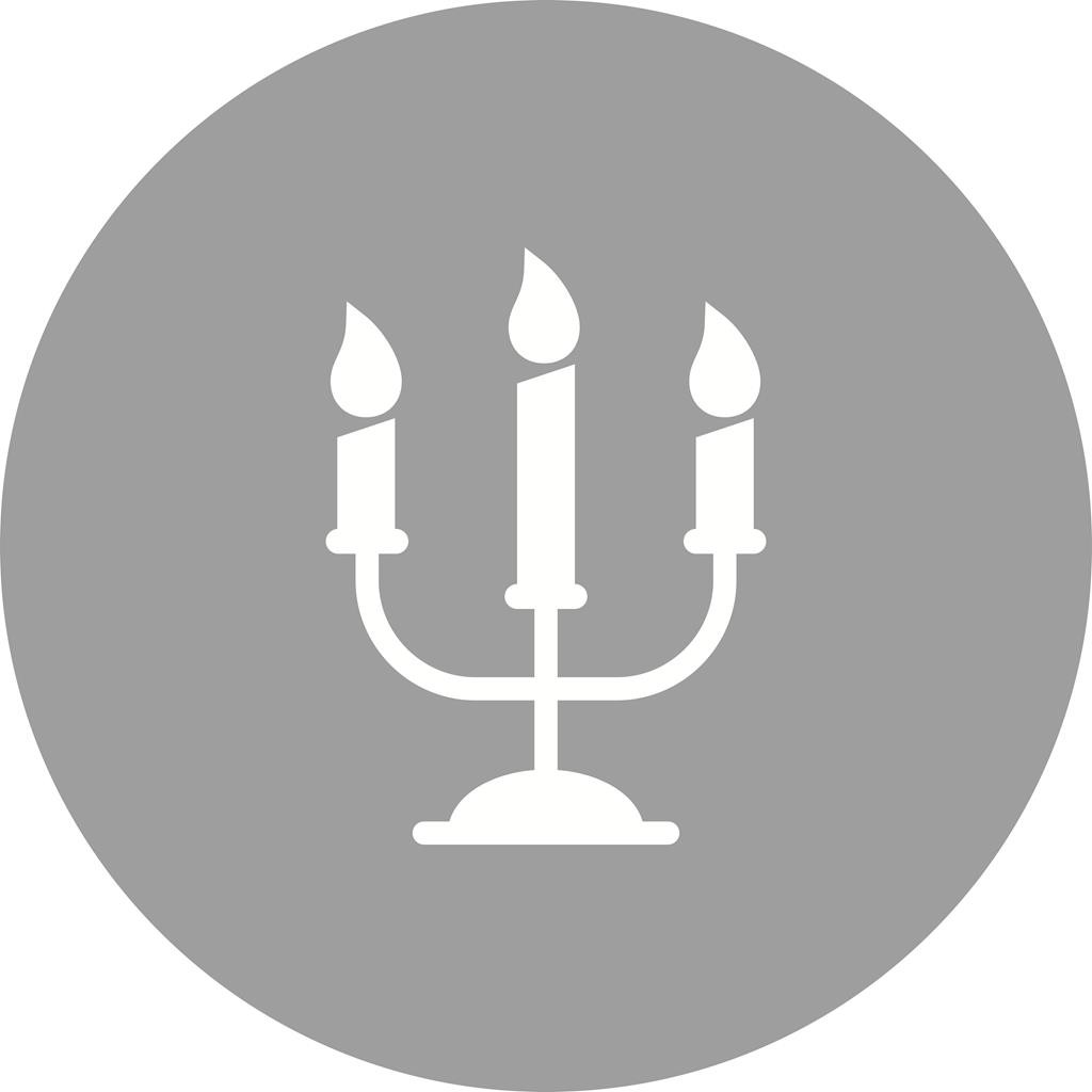 Candle Stand Flat Round Icon - IconBunny