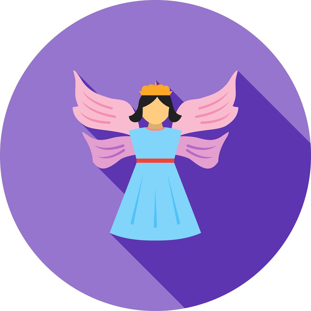 Angel Flat Shadowed Icon - IconBunny