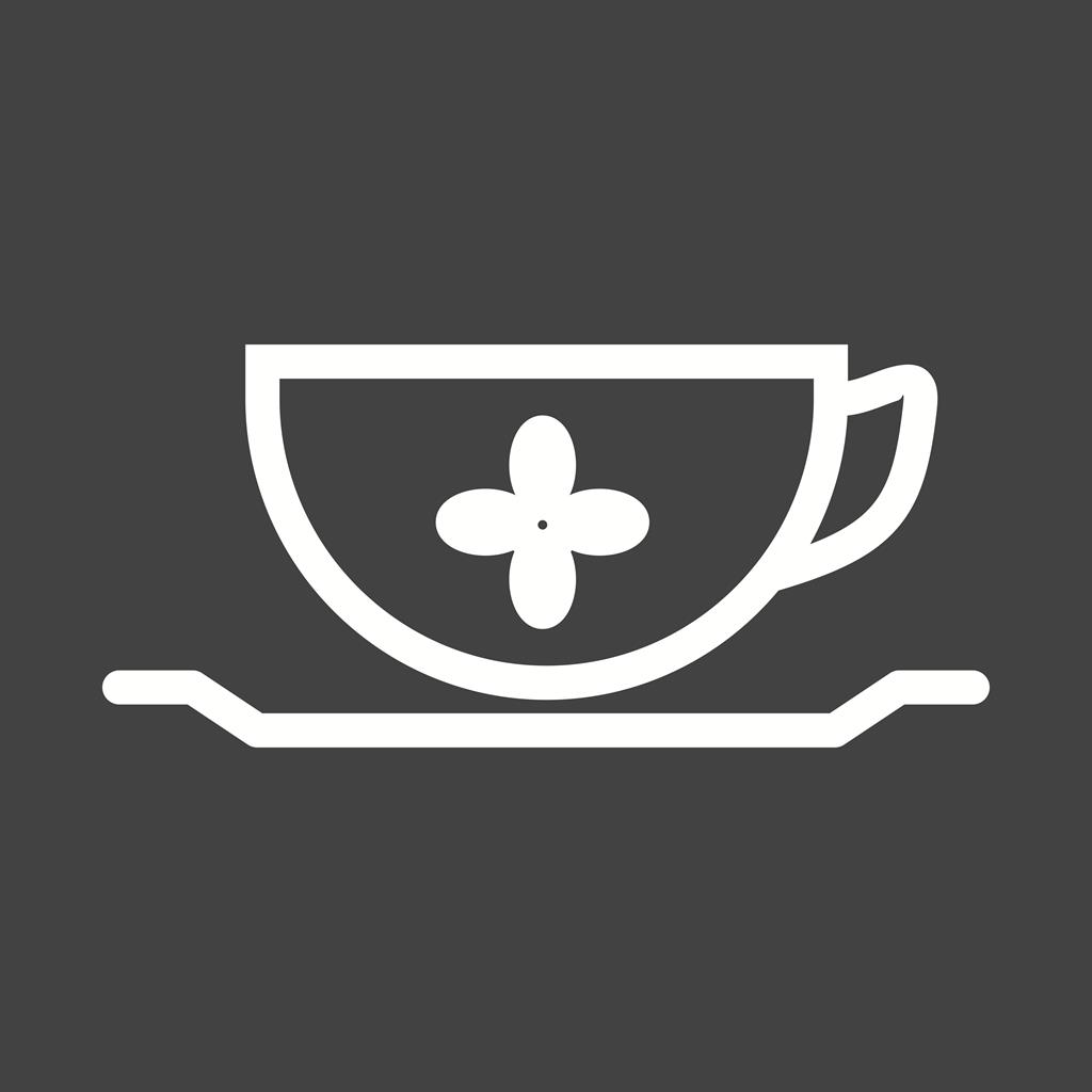 Tea Line Inverted Icon - IconBunny