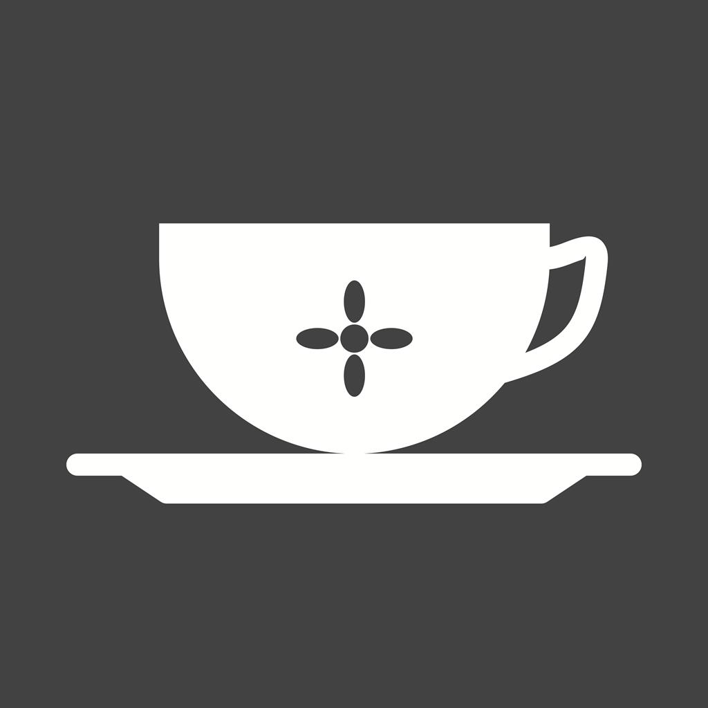 Tea Glyph Inverted Icon - IconBunny