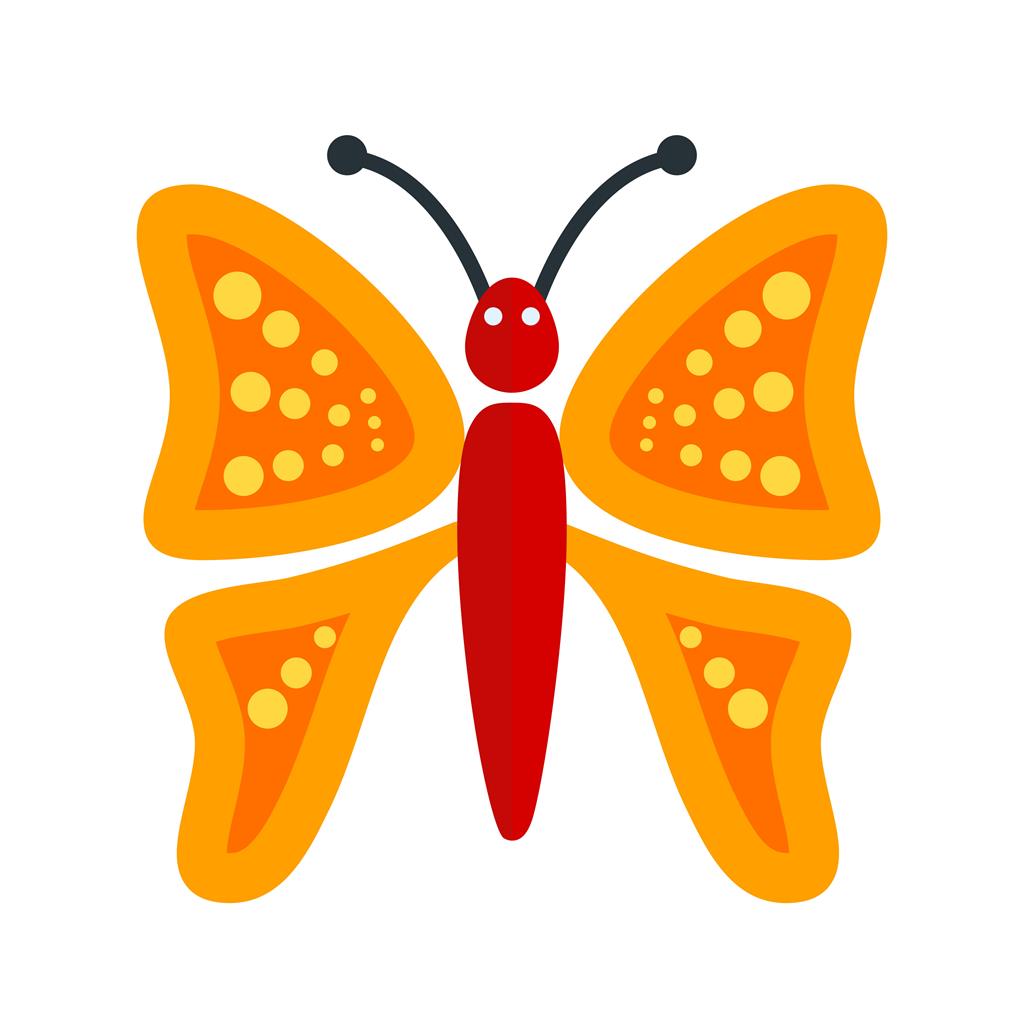 Butterfly Flat Multicolor Icon - IconBunny