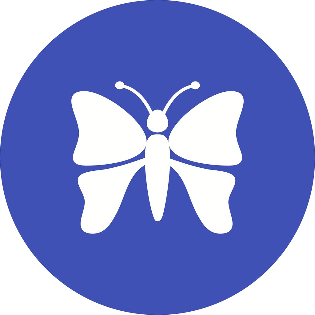 Butterfly Flat Round Icon - IconBunny