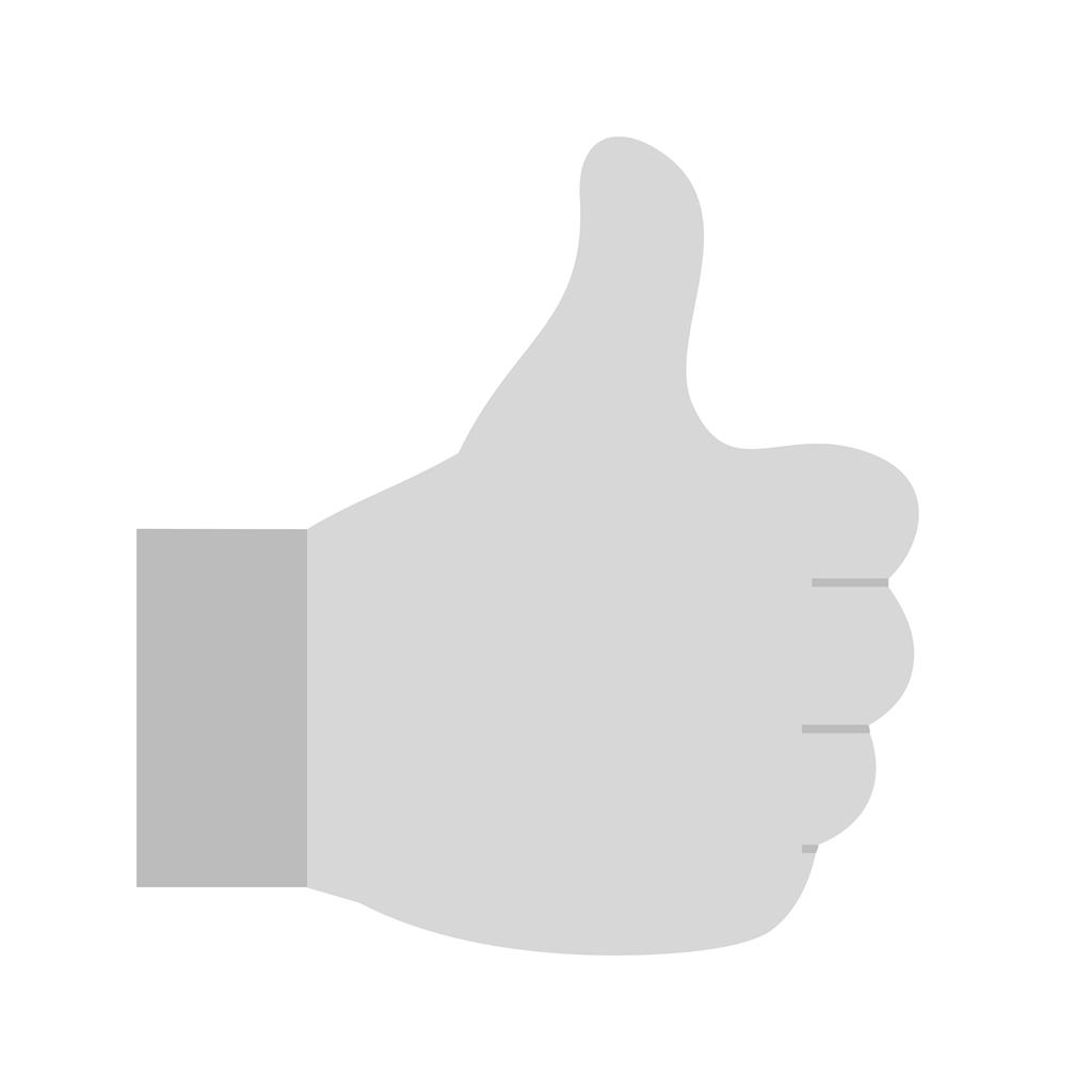 Thumbs up Greyscale Icon - IconBunny