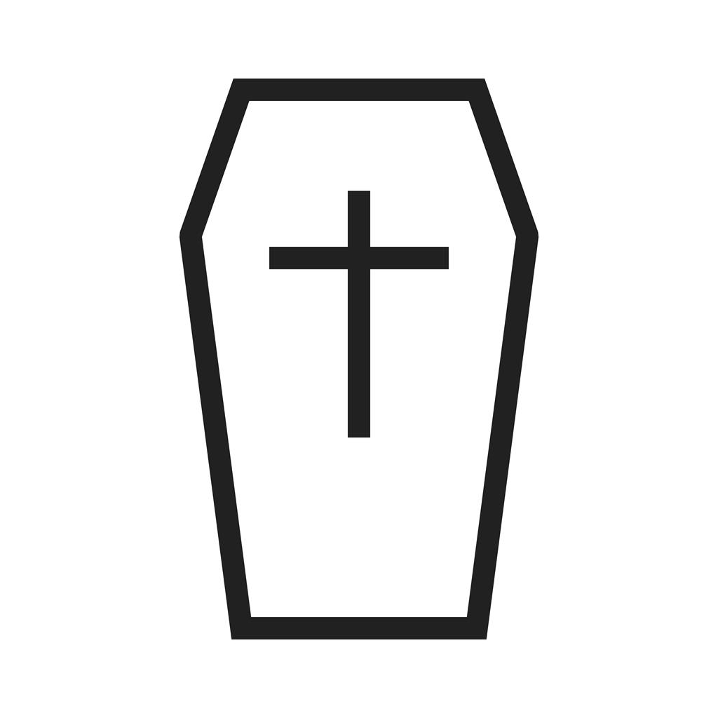Coffin Line Icon - IconBunny