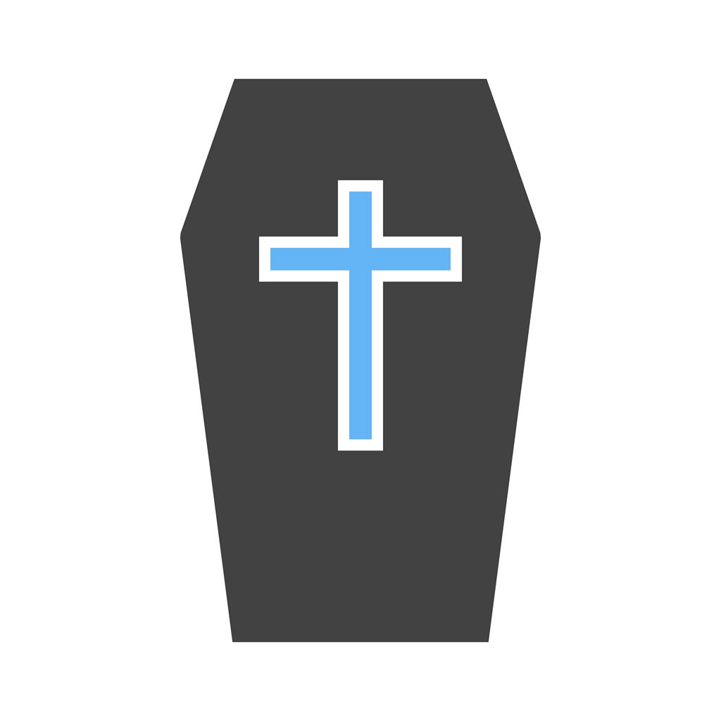 Coffin Blue Black Icon - IconBunny
