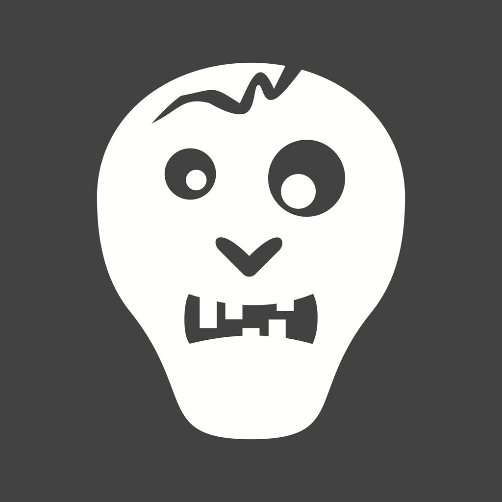 Zombie Glyph Inverted Icon - IconBunny