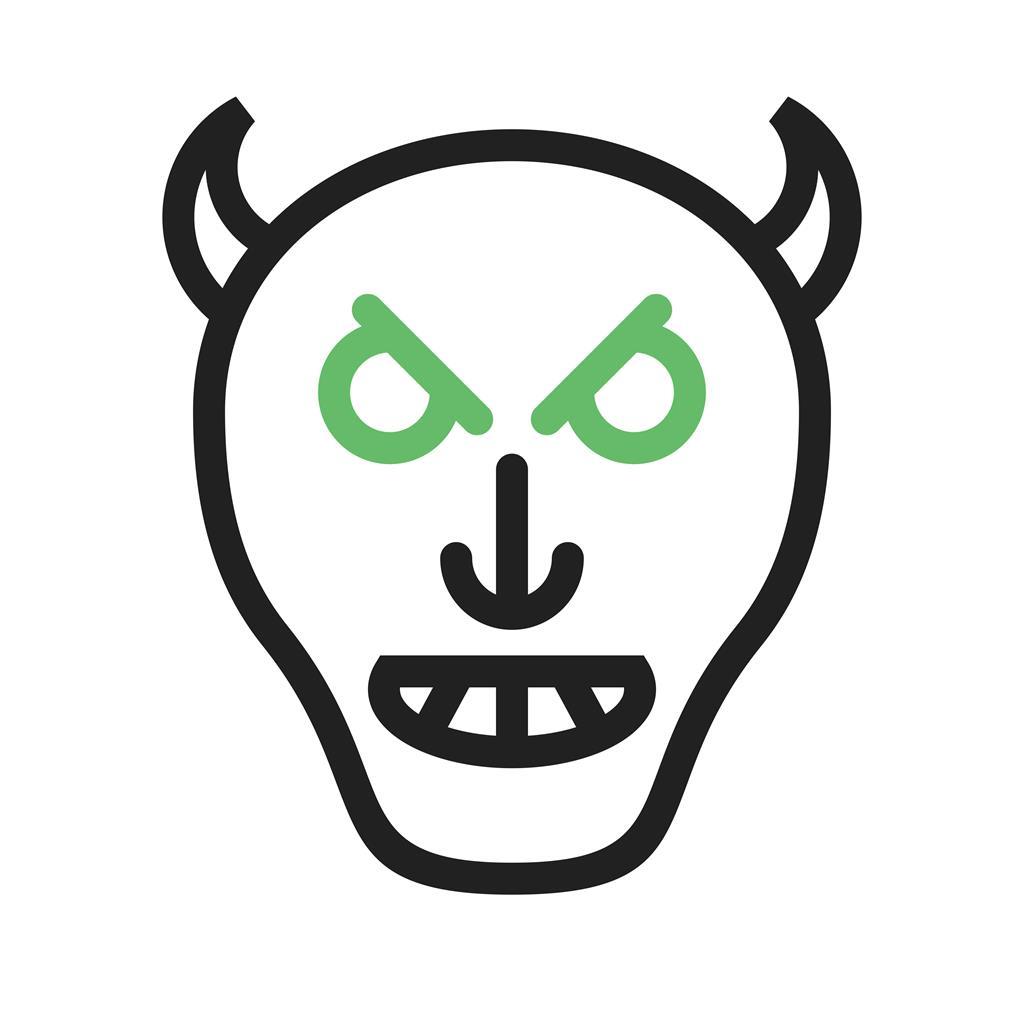 Evil Line Green Black Icon - IconBunny