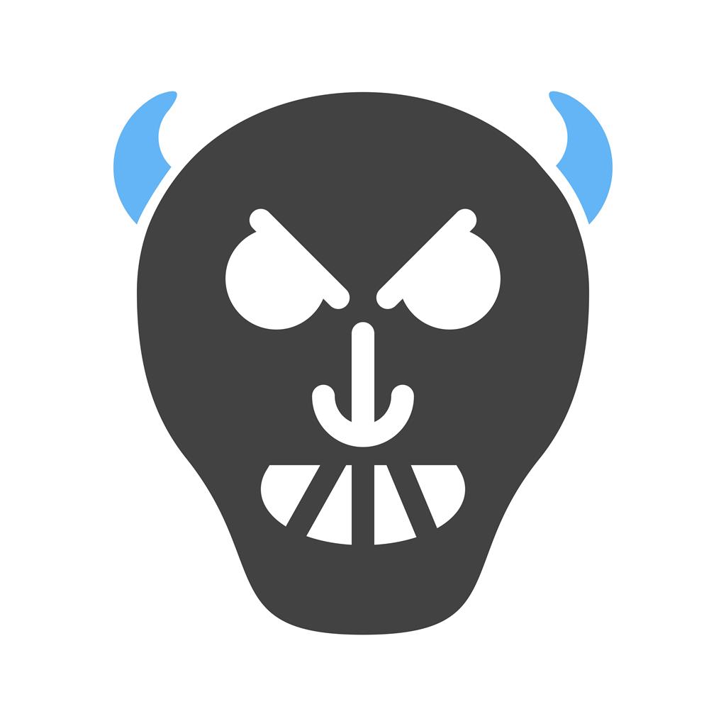 Evil Blue Black Icon - IconBunny