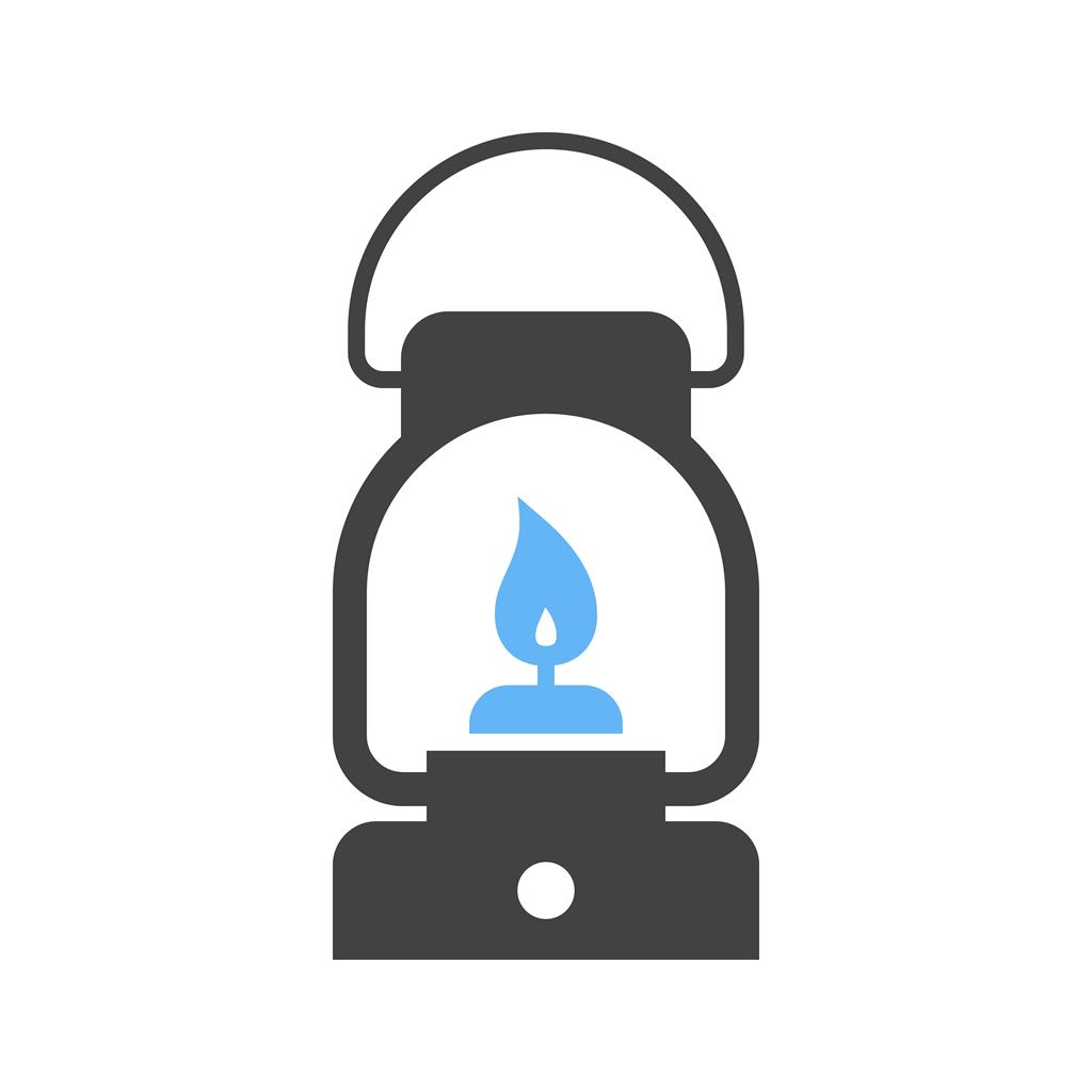 Lantern Blue Black Icon - IconBunny