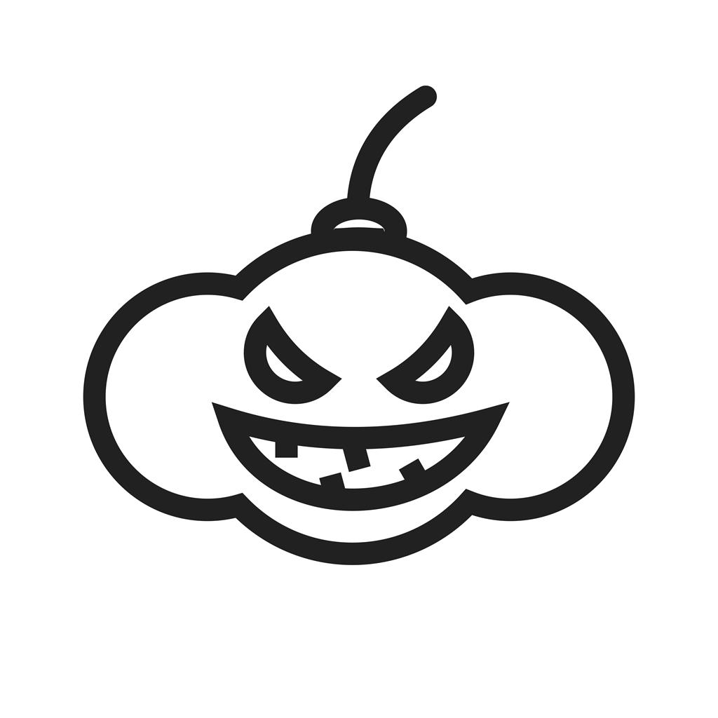 Pumpkin Line Icon - IconBunny
