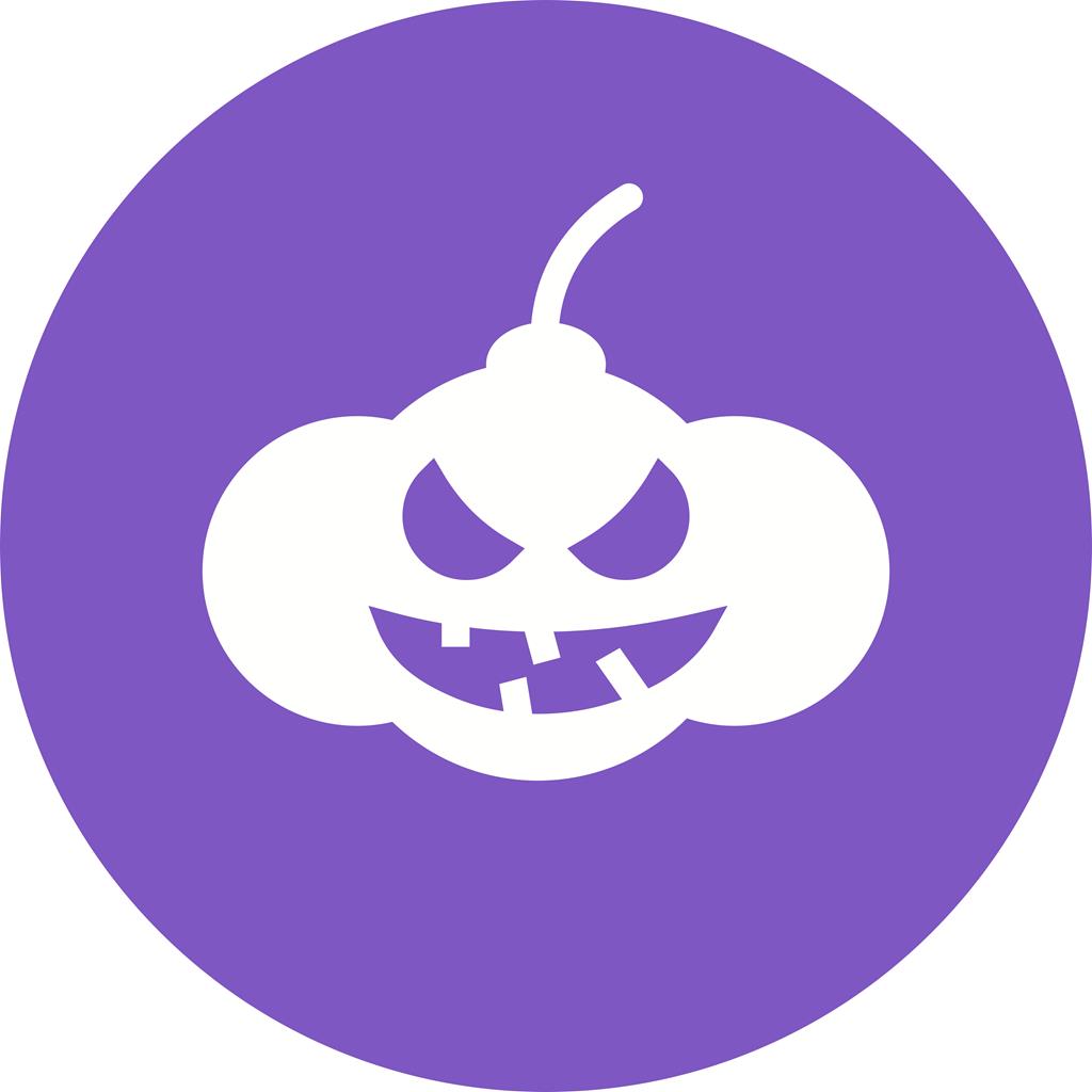 Pumpkin Flat Round Icon - IconBunny