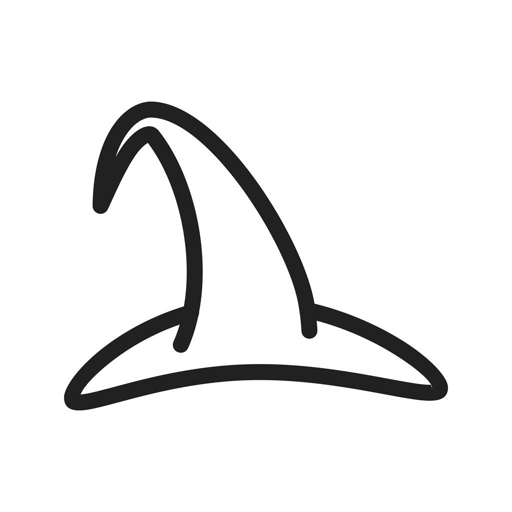 Witch Hat Line Icon - IconBunny