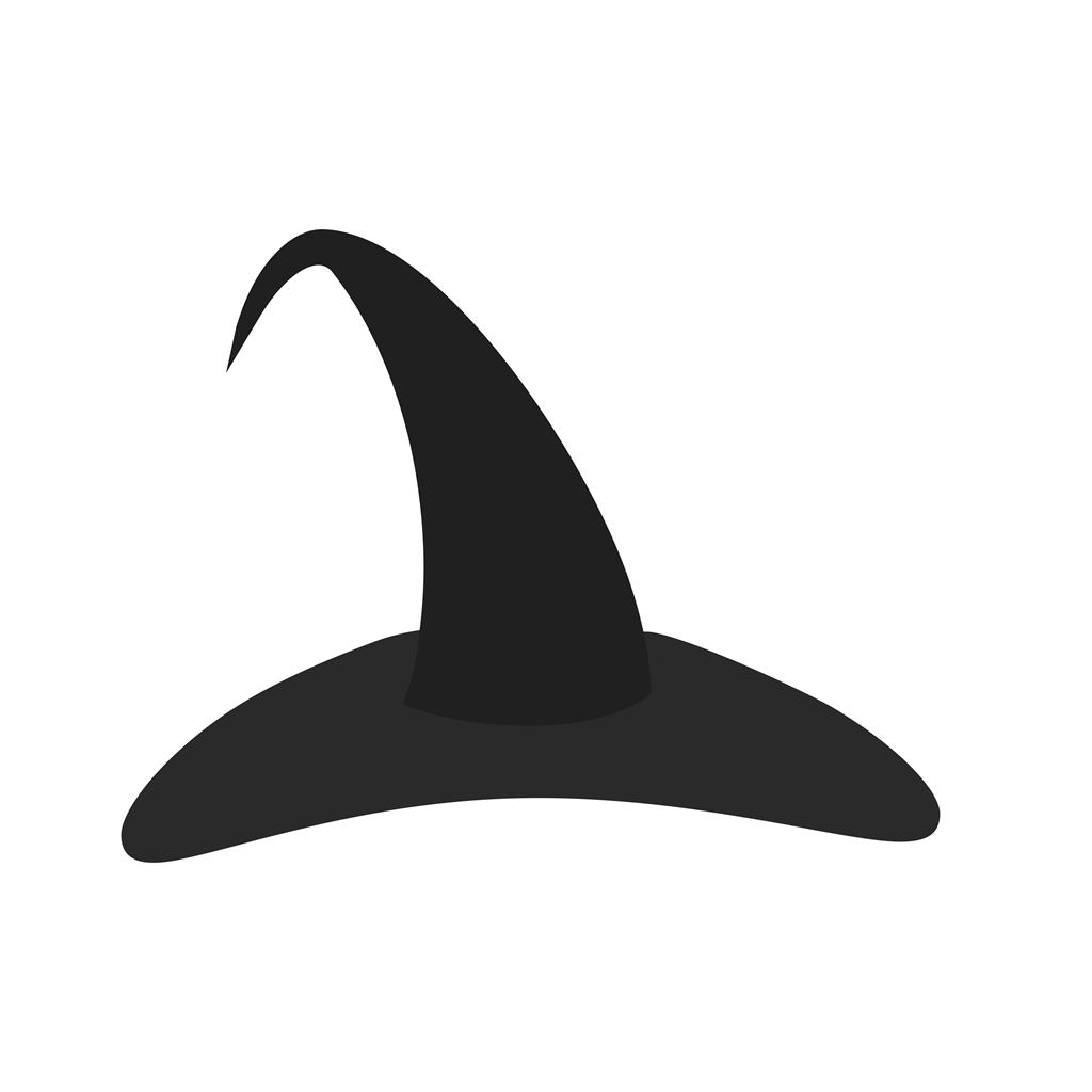 Witch Hat Greyscale Icon - IconBunny