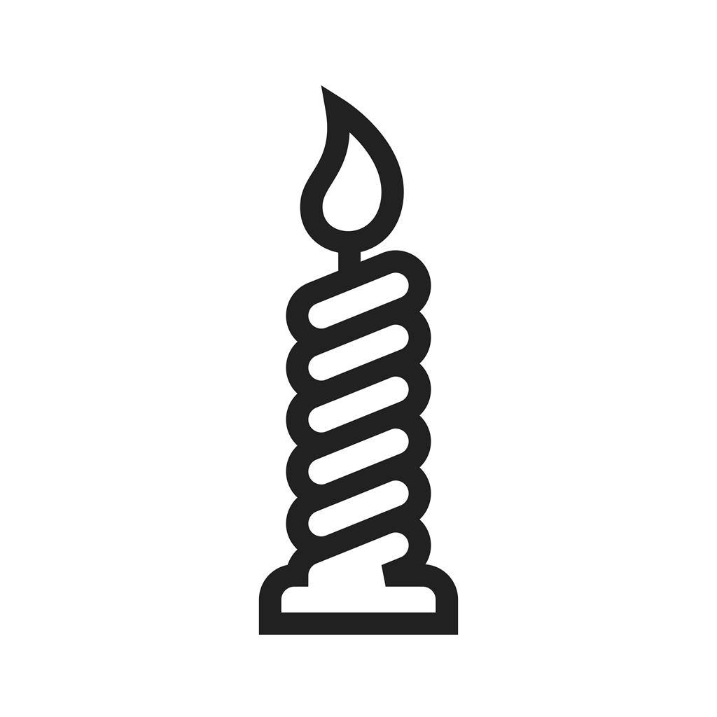 Candle Line Icon - IconBunny