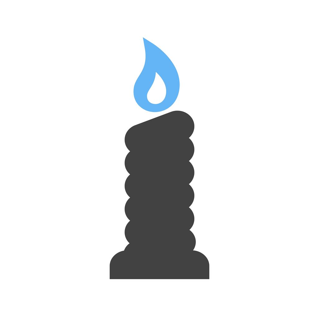 Candle Blue Black Icon - IconBunny