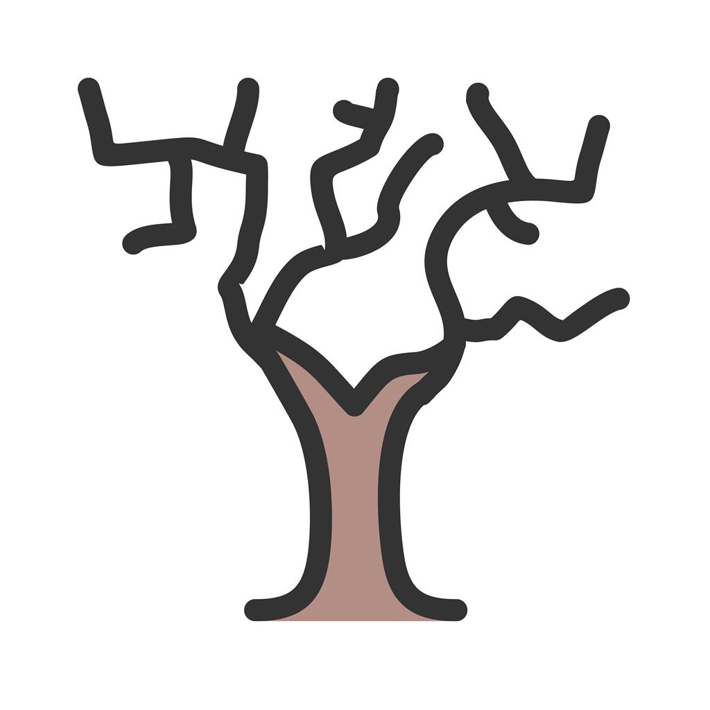 Tree II Line Filled Icon - IconBunny