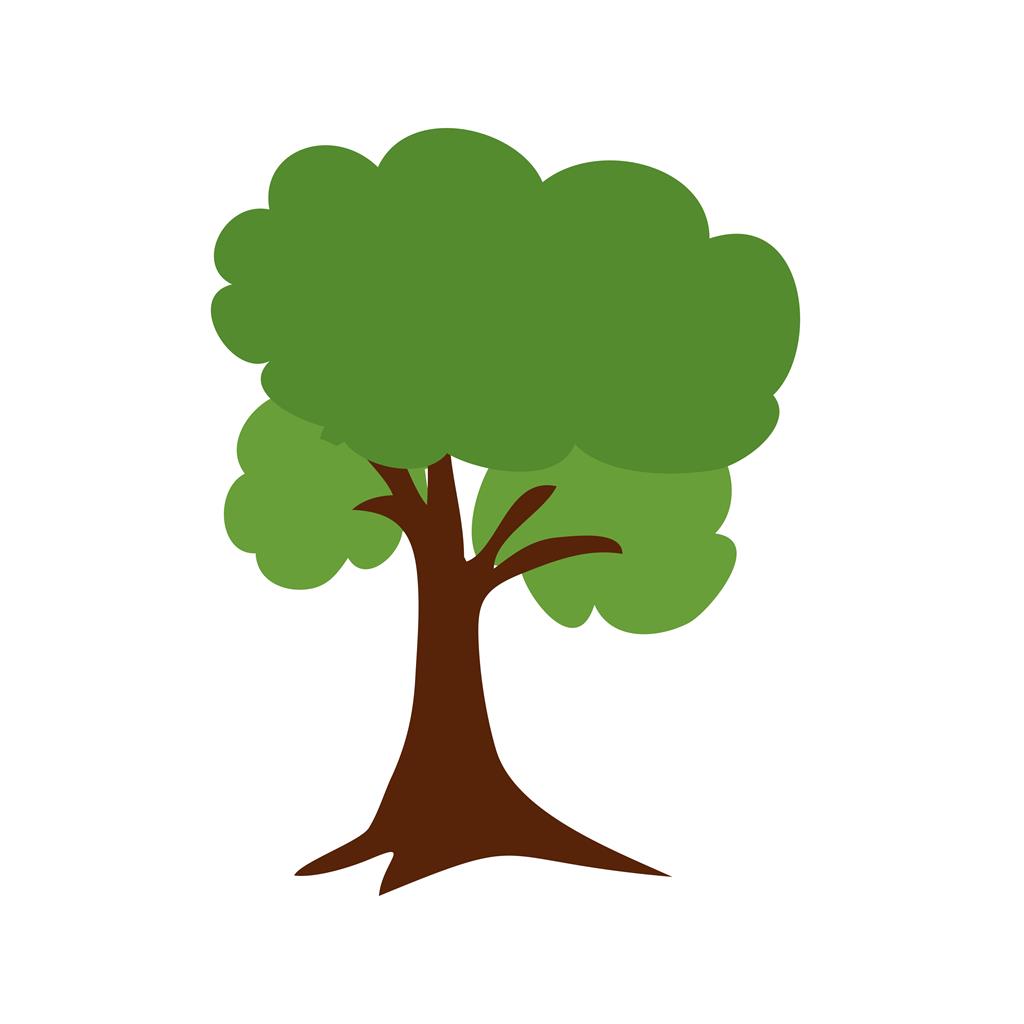 Tree Flat Multicolor Icon - IconBunny