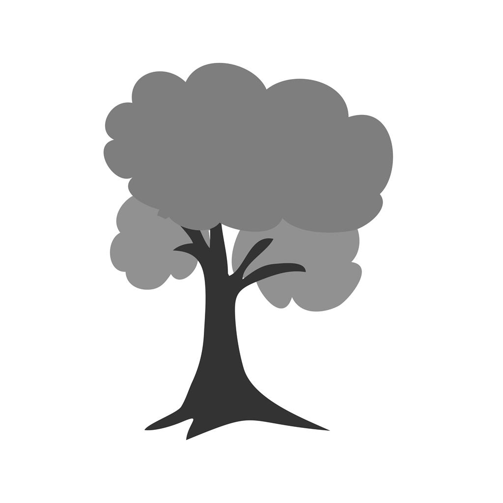 Tree Greyscale Icon - IconBunny