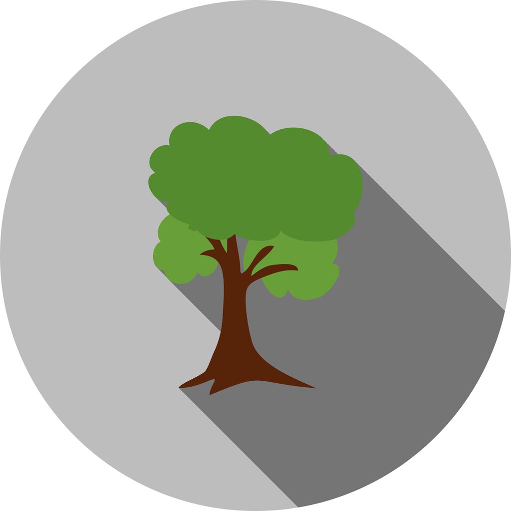 Tree Flat Shadowed Icon - IconBunny
