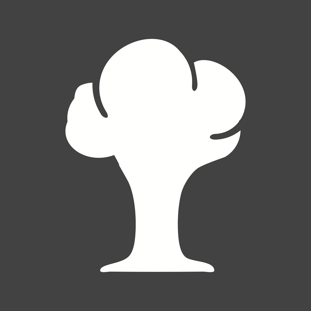 Tree Glyph Inverted Icon - IconBunny