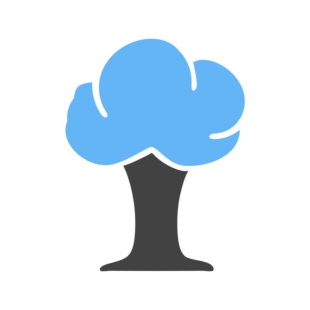 Tree Blue Black Icon - IconBunny