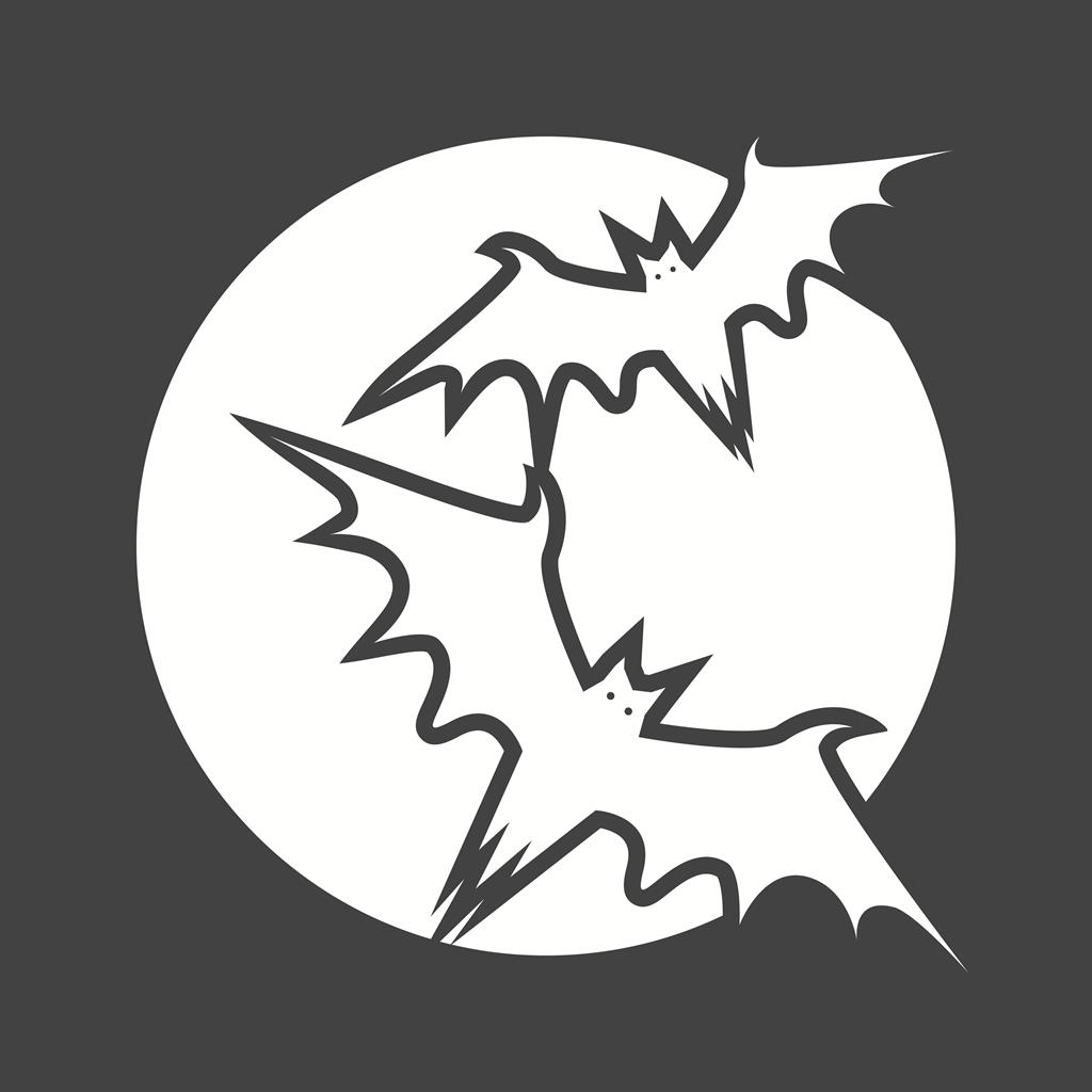 Moon Glyph Inverted Icon - IconBunny