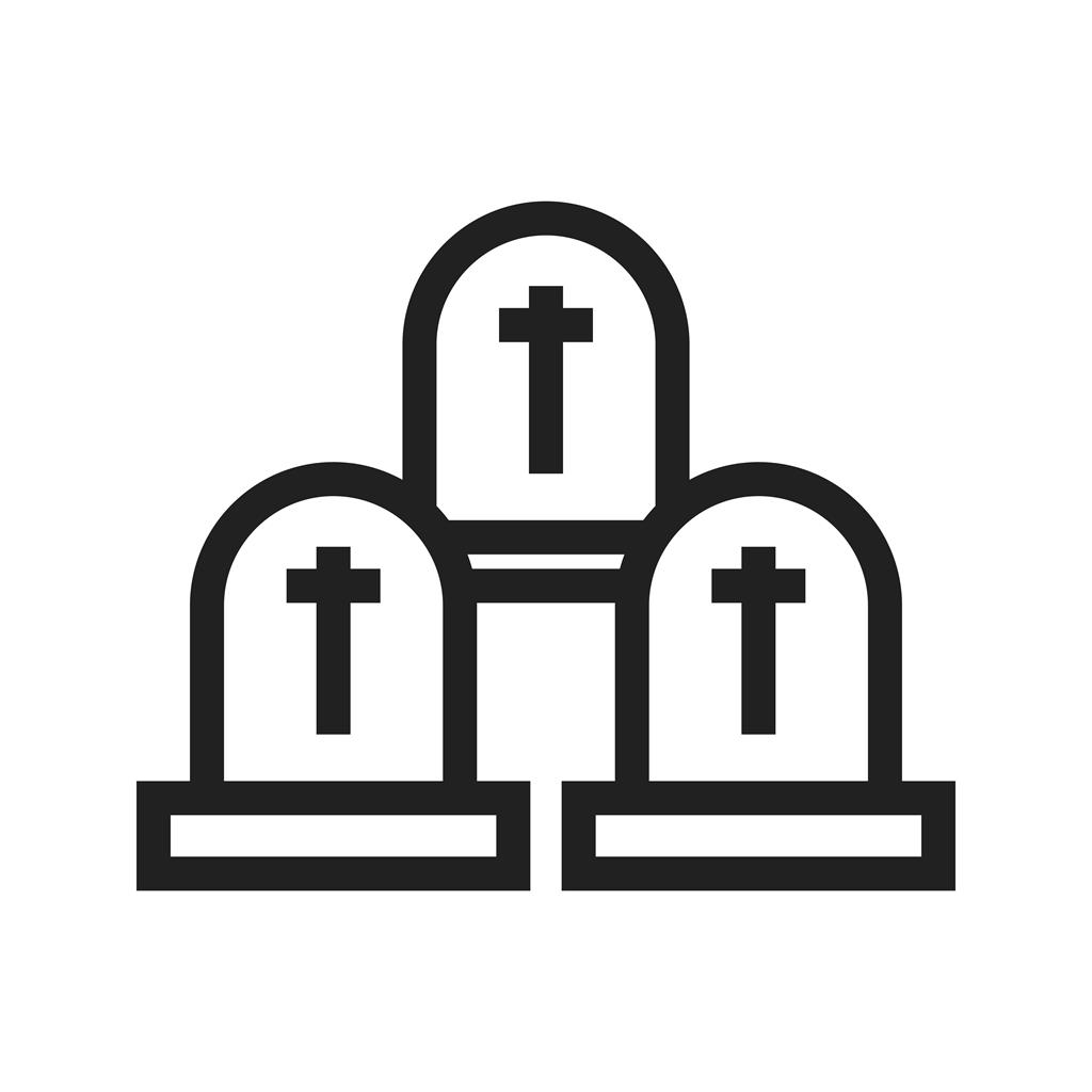 Graveyard Line Icon - IconBunny