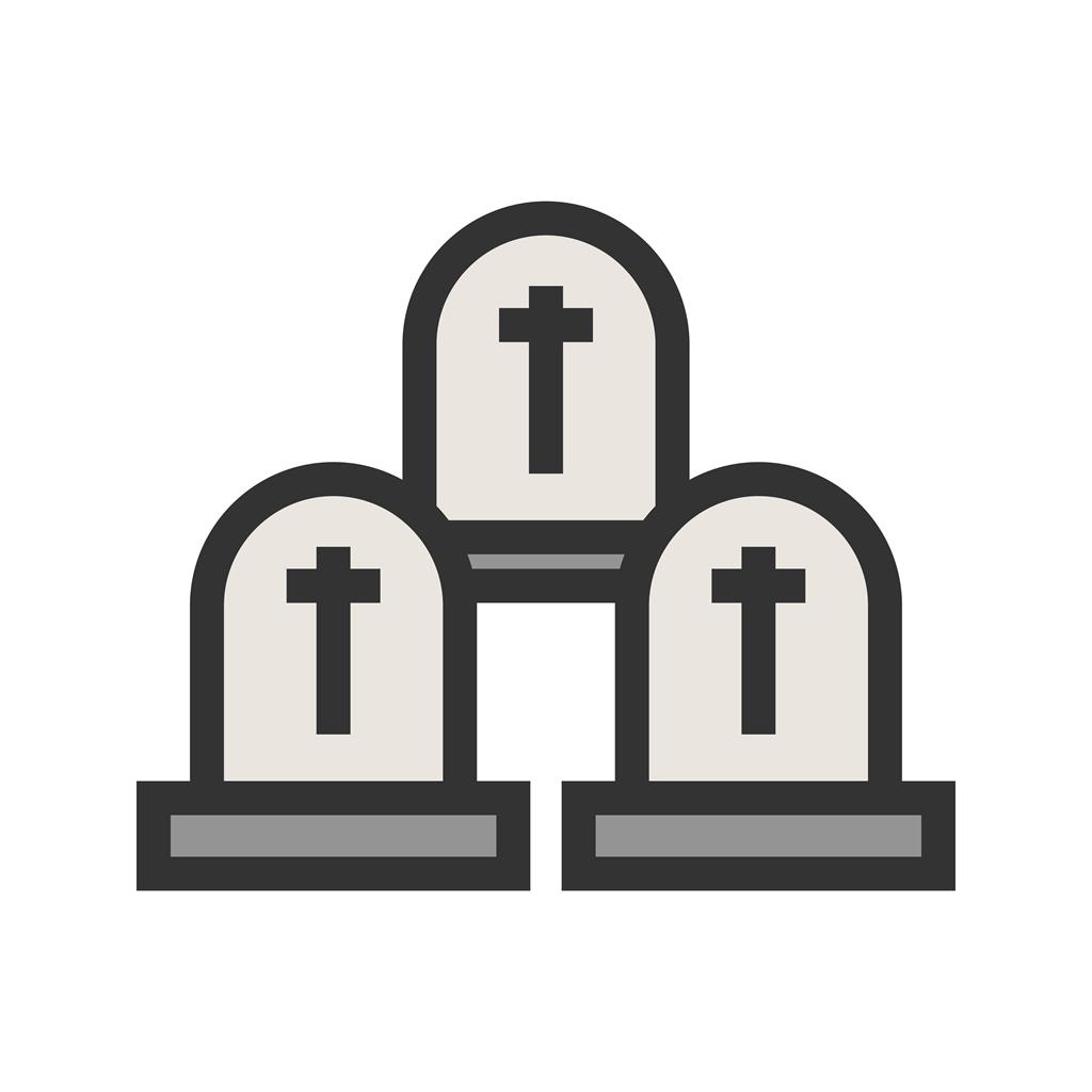 Graveyard Line Filled Icon - IconBunny