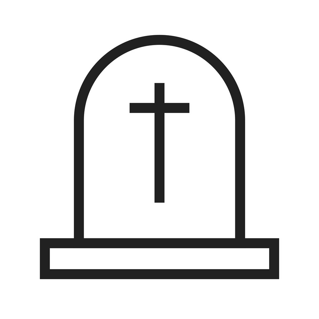 Grave Line Icon - IconBunny