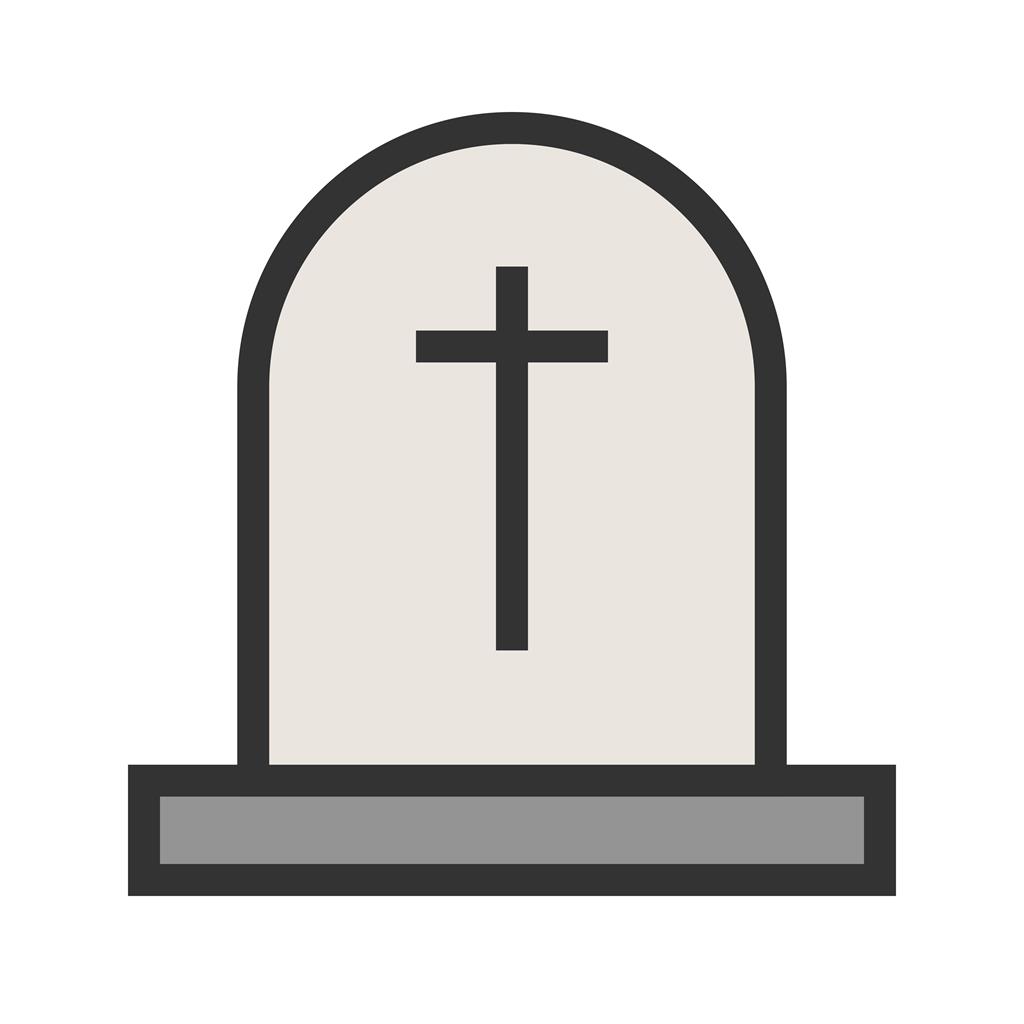 Grave Line Filled Icon - IconBunny