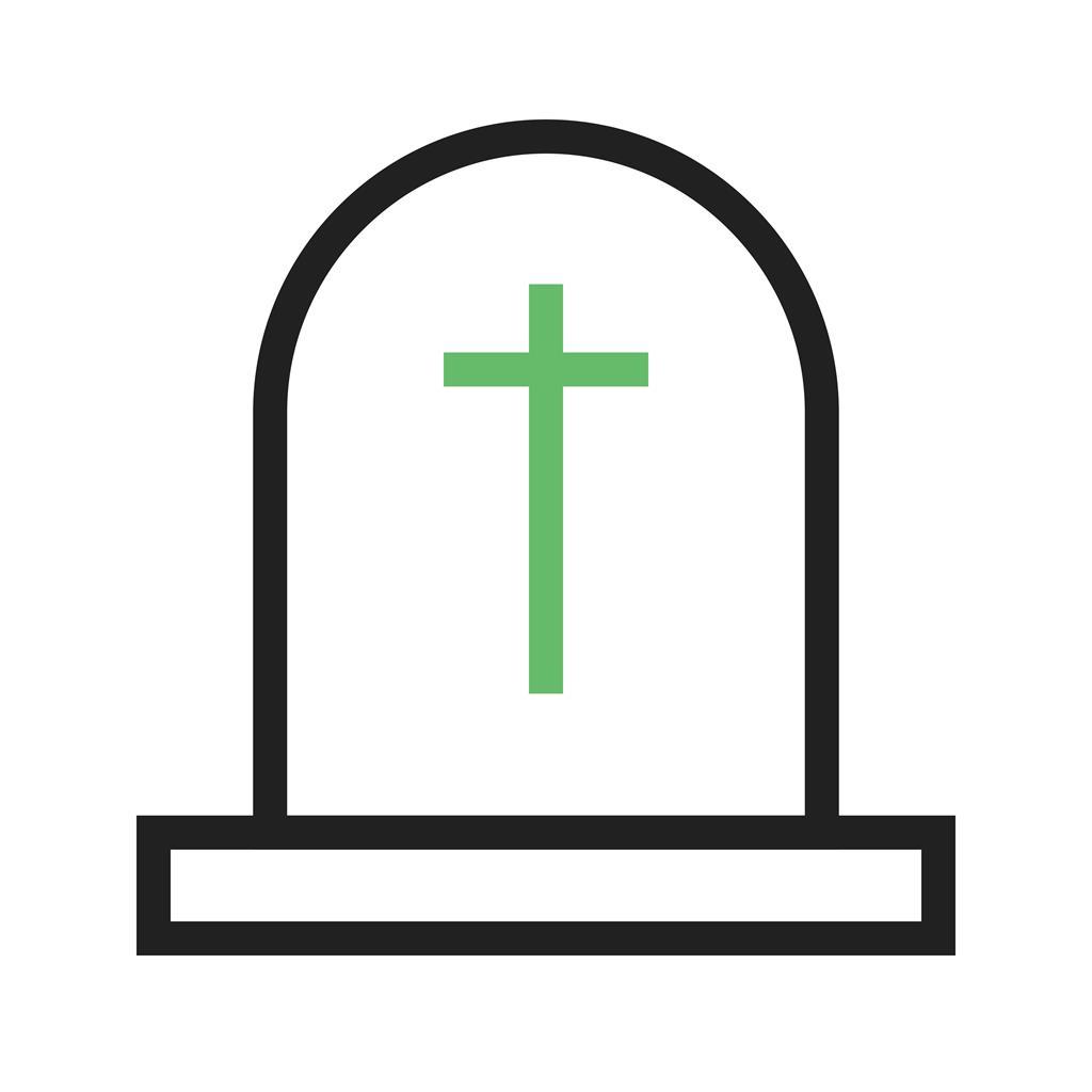 Grave Line Green Black Icon - IconBunny