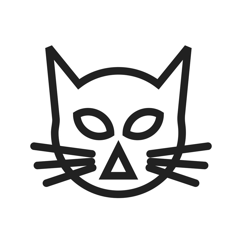 Cat Line Icon - IconBunny