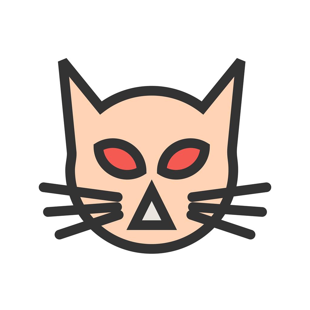 Cat Line Filled Icon - IconBunny