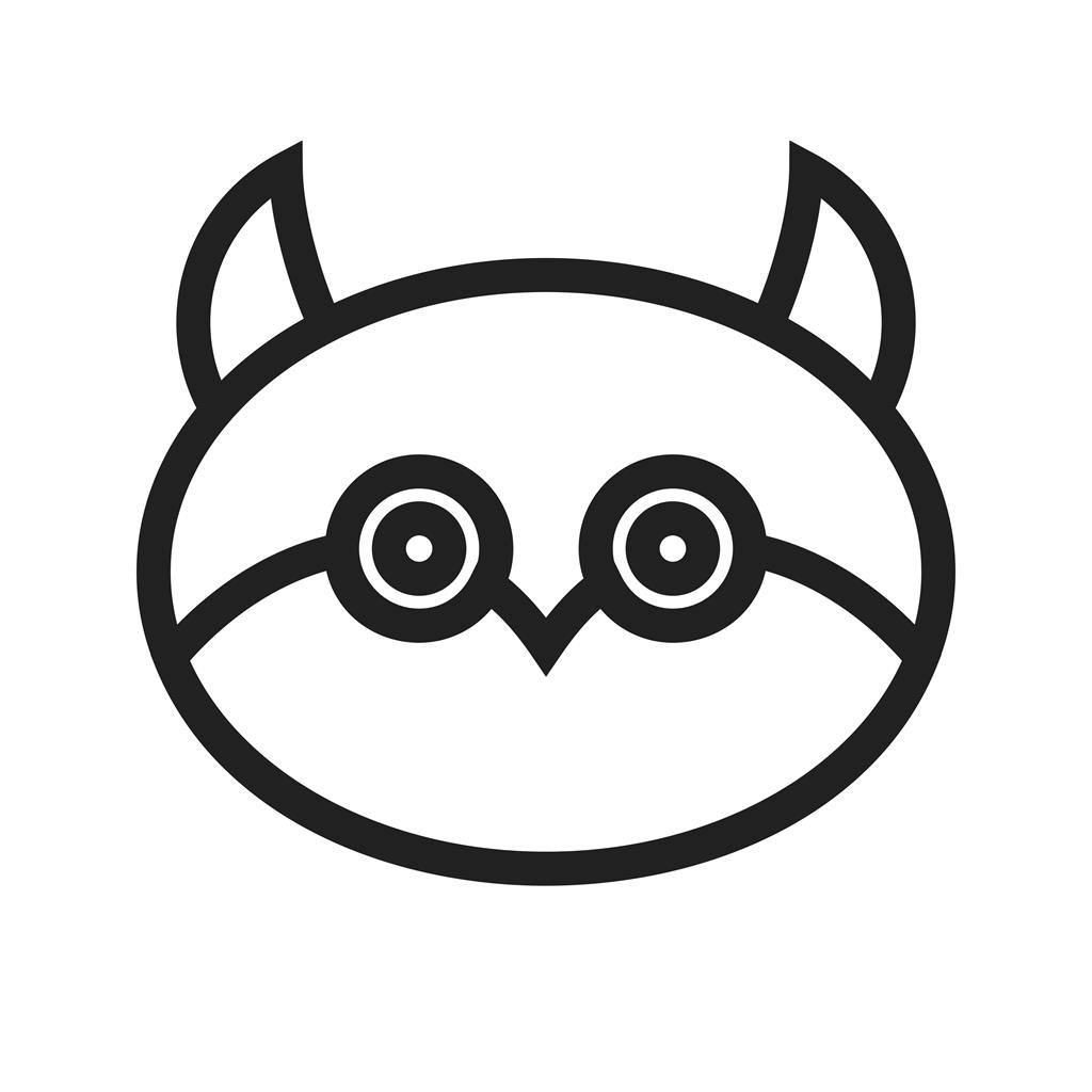 Owl Line Icon - IconBunny