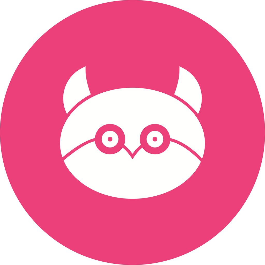 Owl Flat Round Icon - IconBunny