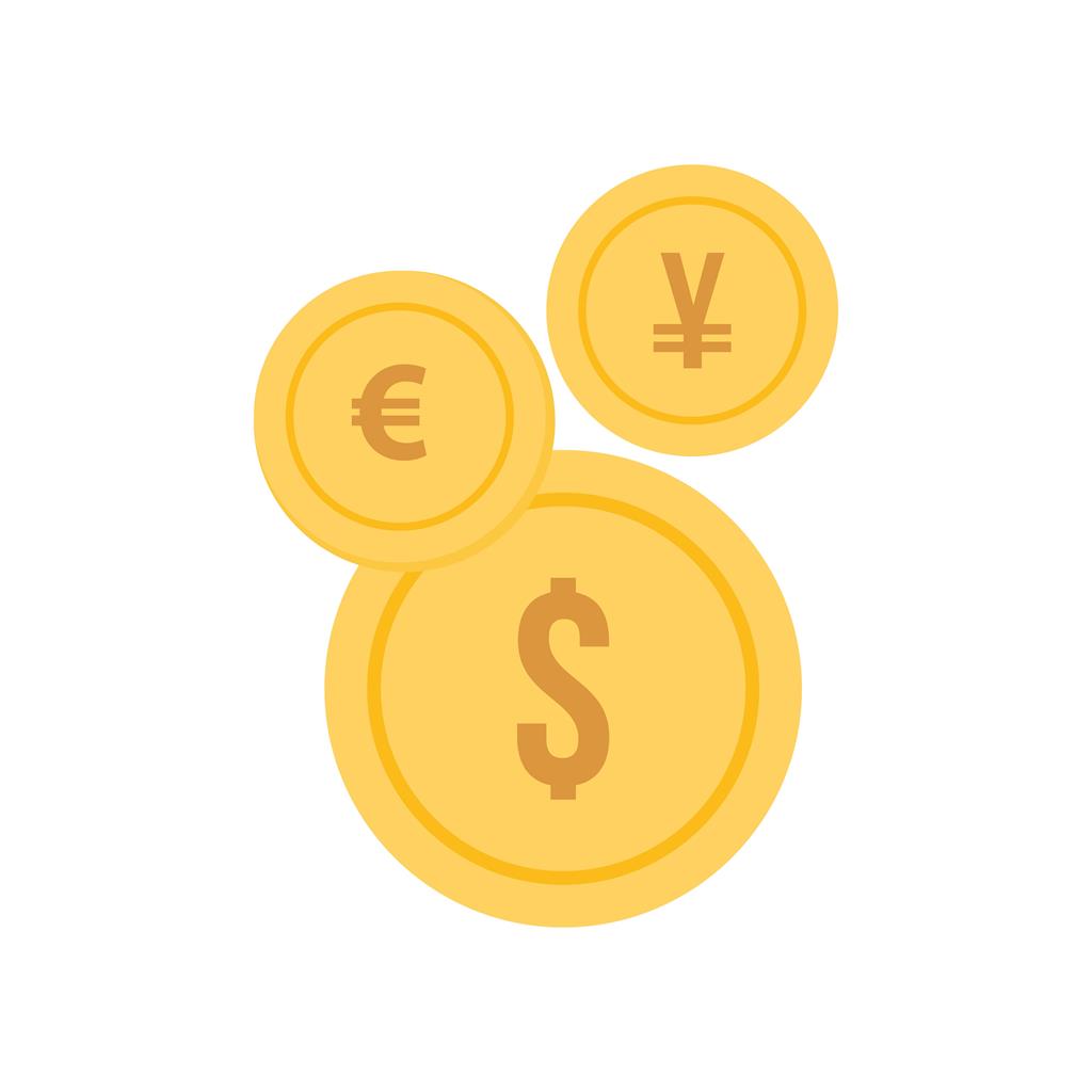 Currency Flat Multicolor Icon - IconBunny