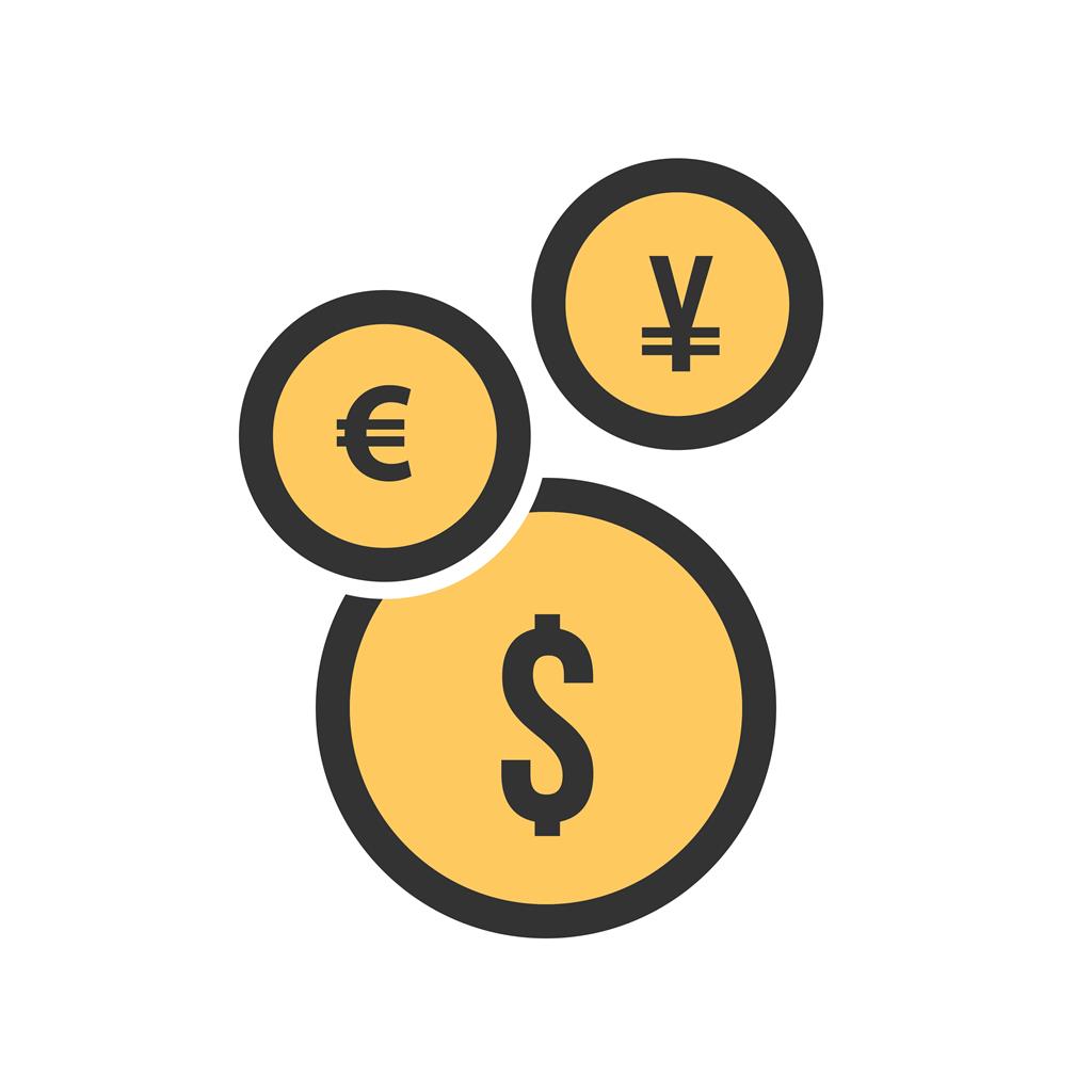 Currency Line Filled Icon - IconBunny
