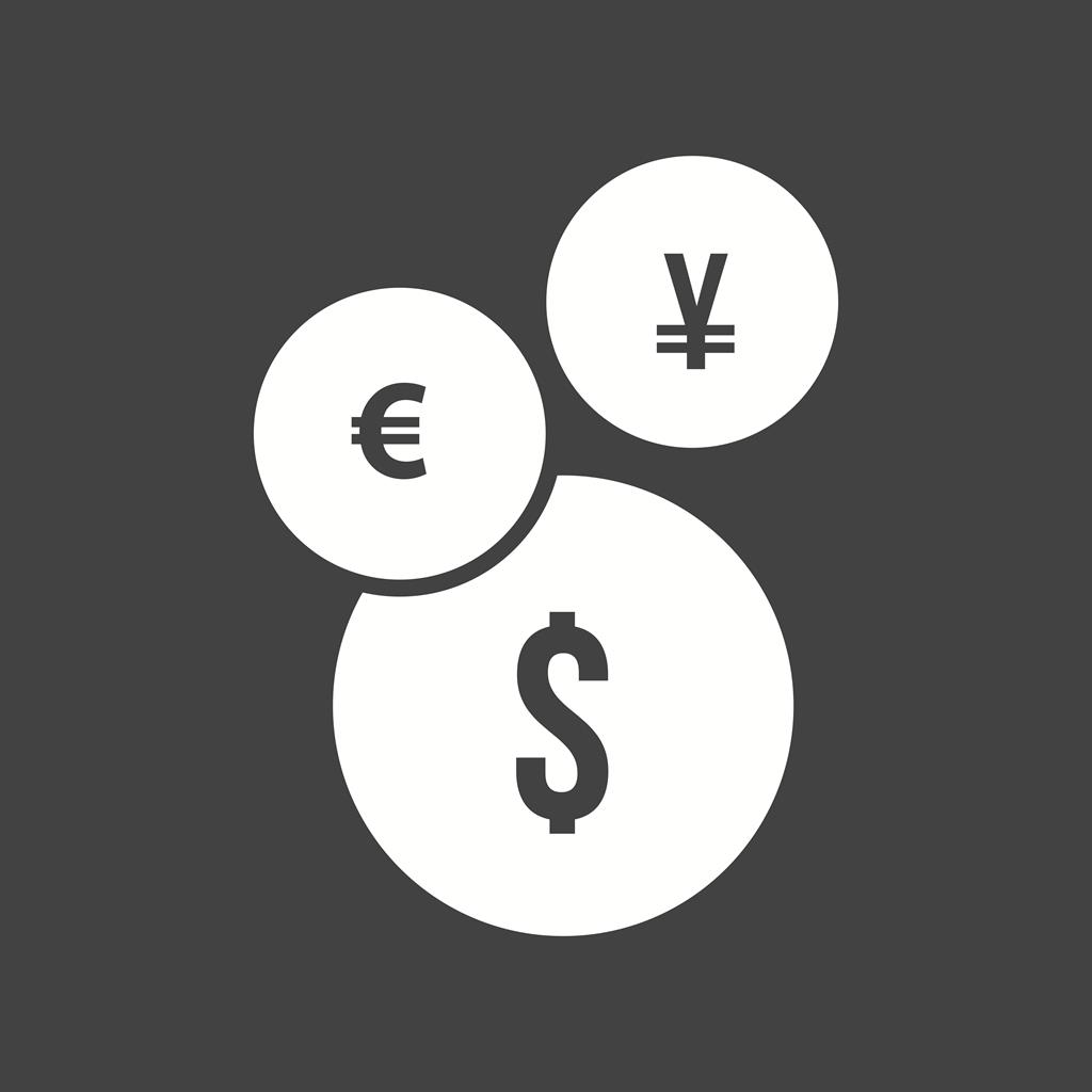 Currency Glyph Inverted Icon - IconBunny