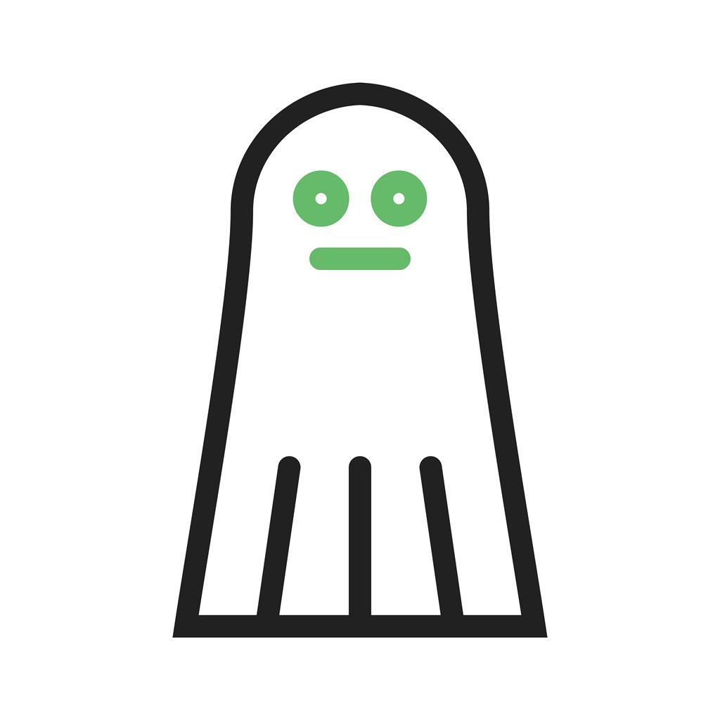 Ghost Line Green Black Icon - IconBunny
