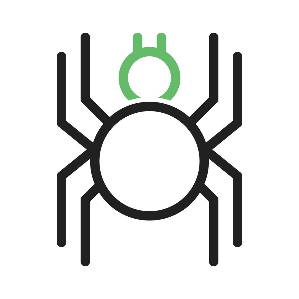 Spider Line Green Black Icon - IconBunny