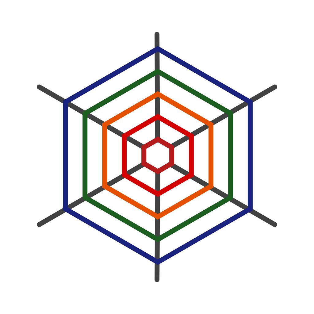 Spiderweb Flat Multicolor Icon - IconBunny