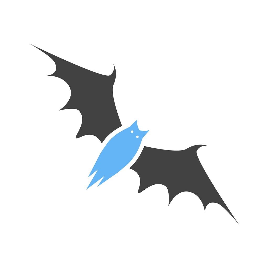 Bat Blue Black Icon - IconBunny