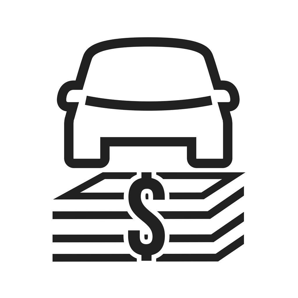 Auto Financing Line Icon - IconBunny